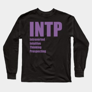 INTP The LOGICIAN MBTI types 2A Myers Briggs personality Long Sleeve T-Shirt